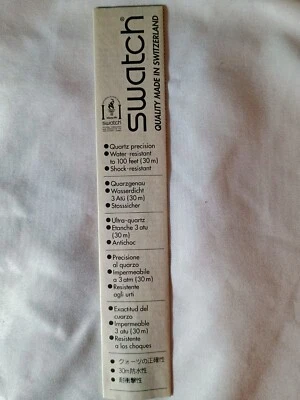 Manual/folleto Swatch SOLAMENTE - PARA versión 1995 GM135 - ¡LADO SOLEADO HACIA ARRIBA! Foto 1 de 3