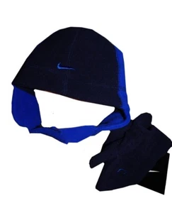 Girls Boys Toddler NIKE Winter Fleece Stocking Cap HAT Mittens Purple Blue NEW - Picture 1 of 4