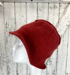 Adora rote Wolle Cloche Mütze Einheitsgröße OS verstellbarer Rand - Bild 1 von 6
