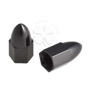 2x Valve Cap Black Cover Tire GSXR 600 750 Ninja R1 R6 Stem Bullet CNC Aluminum - Picture 1 of 2