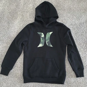 Boys Hurley Black Hoodie W Camo Camouflage Size 7/8 - Picture 1 of 1