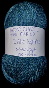 Patons Classic Wool Merino JADE HEATHER New DISCONTINUED - Picture 1 of 2