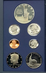 1986S UNITED STATES Ellis Island Liberty Proof Set of 7 Coins 1is Silver i114478 - Picture 1 of 3
