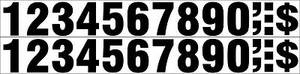 TWO SET OF SELFADHESIVE BLACK VINYL NUMBERS, HIGH:1", INDOOR OR OUTDOOR USE - Imagen 1 de 1