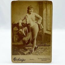 Yours Truly Laura NY Casting Co. Signed Cabinet Card Actress Vaudeville