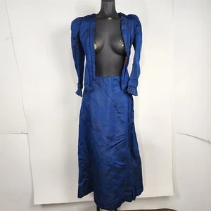 Antico set completo donna gonna blu vintage anni '10 - Foto 1 di 11