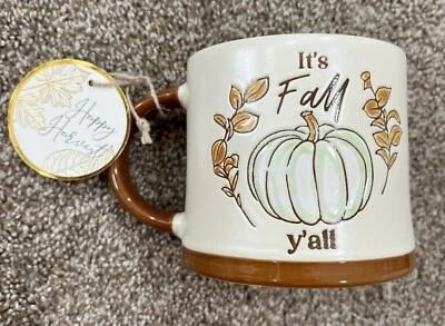 Global Design It's Fall Y'all Happy Harvest кофейная кружка тыква осенняя чайная чашка 🼼 - Изображение 1 из 4