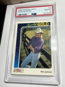 1992 Sterling Cards CMA Country Gold - #50 Alan Jackson PSA 10 Gem mint