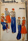 Vintage Butterick #4643 Misses Size 9 Blouse Vest Skirt Pants Pattern 1970'S