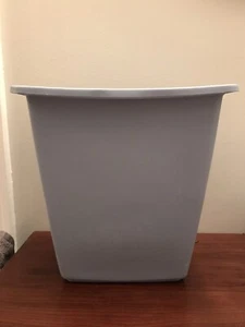 Rubbermaid Vintage Wastebasket Retro Country Blue Plain No Design #2952 - Picture 1 of 7
