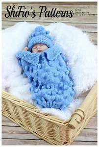 Knitting Pattern for Dolls Clothes, Dolls Cocoon Knitting Pattern, DK, SKP258 - Picture 1 of 8