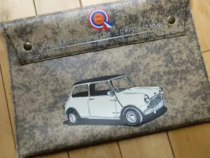 MINI A4 Porta documentos Bolsa Bolsa Carpeta Morris Cooper Austin BMC Cartera - Imagen 1 de 1