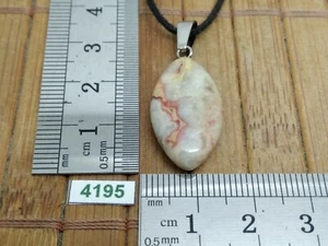Pendentif AGATE CRAZY LACE + cordon reglable bijou original naturel pierre - Imagen 1 de 2