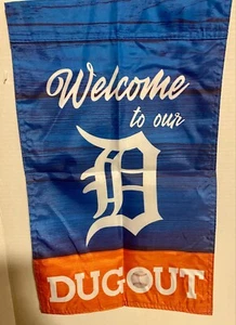 Detroit Tigers Dugout Double Sided Garden Flag 12” x 18” MLB New Package - Picture 1 of 6