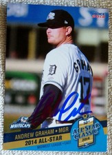 Detroit Tigers Andrew Graham Auto 2014 MWL All-Star West Michigan Whitecaps