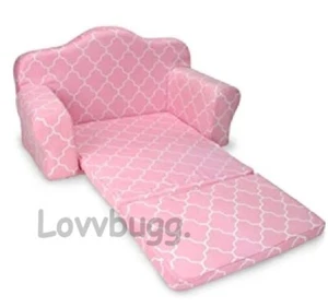 "Sofá cama desplegable rosa para American Girl 18" muebles de muñeca ¡COMPLEMENTOS ENVÍO GRATUITO! - Imagen 1 de 12