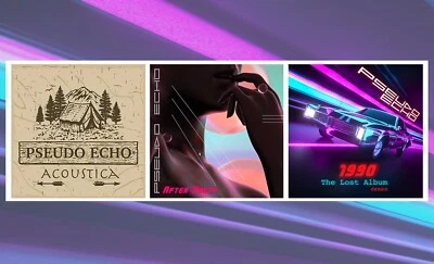 PSEUDO ECHO “1990 THE LOST ALBUM DEMOS” + “AFTER PARTY” + “ACOUSTICA” CD BUNDLE  - Image 1 of 4