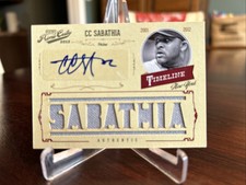 2012 Panini Prime Cuts CC Sabathia Timeline Jersey Auto #'ed 5/10