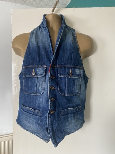 dsquared2 cappotto denim vita taglia 48 autentico