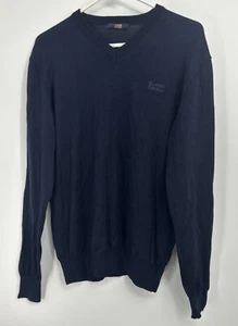 Class Cavalli Men's 100% Wool Navy Blue Sweater Sz XL - Picture 1 of 6