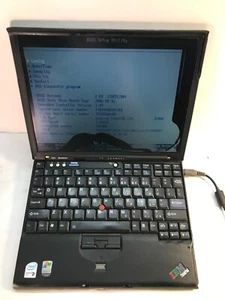 IBM ThinkPad X60 12.1" Laptop Intel Centrino Duo T2400 -BOOTS/BAD DISPLAY -MZ - Picture 1 of 6