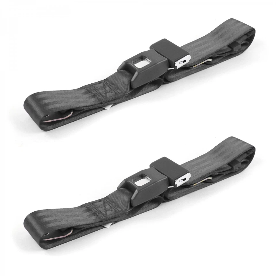 Ford Fairlane 1968 - 1969 Standard 2pt Charcoal Lap Bucket Seat Belt Kit - 2 Bel - Image 1 of 4