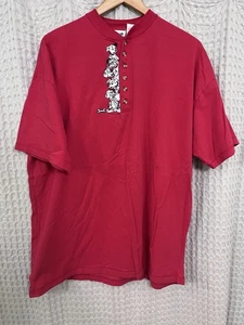 Camisa Roja Vintage Catálogo Disney 101 Dálmatas Talla XXL Manga Corta Bordada - Imagen 1 de 4