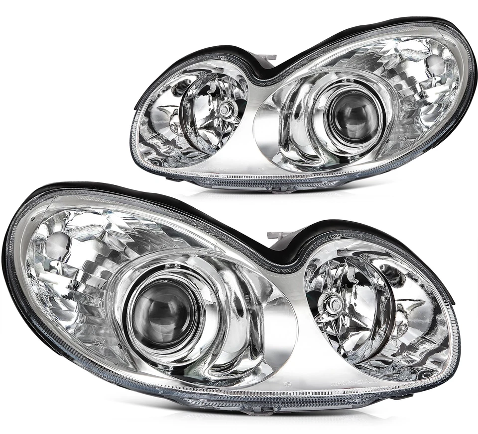 Left+Right For 2002-2005 Hyundai Sonata Headlights Assembly Chrome Housing - Изображение 1 из 4
