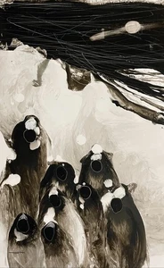 Tonito Original art painting.Organic realism.AMBASSADORS.Surrealist piece - Picture 1 of 3