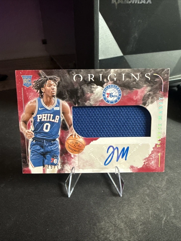 2020-21 Panini Origins Rookie Autographs Tyrese Maxey #RA-Max Patch Auto - Image 1 of 2