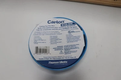 Carlon 8 cu. in. PVC Shallow New Work Electrical Ceiling Box - Image 1 of 4