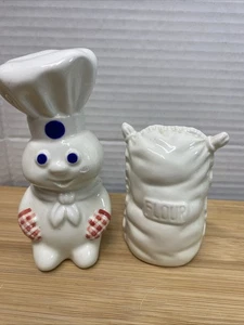 Pillsbury Doughboy & Flour Salt and Pepper Shakers 2003 - Picture 1 of 9