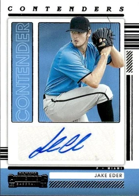 2021 Panini Contenders #CA-JE Jake Eder Contenders Autographs - Image 1 of 2