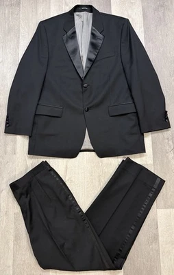 Ralph Lauren Hombre Negro Lana Esmoquin - Blazer (42R) Pantalones (34x34) Foto 1 de 4