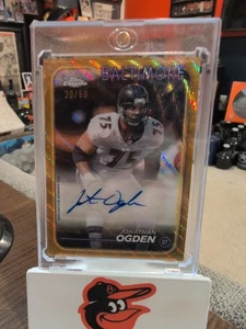 2024 Topps Chrome - Autographs Jonathan Ogden /50 Gold Refractor - Bild 1 von 2