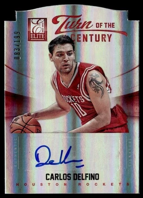 2012-13 Elite Turn of the Century Autographs Die Cut Carlos Delfino Auto 083/199 - Image 1 of 2