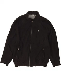 Chaqueta de bombardero KANGOL para hombre Reino Unido 40 grande negra poliéster CP15 - Imagen 1 de 3