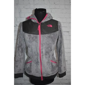 The North Face Plush Fleece Jacket Girls Kids Size XL Full Zip Gray With Pockets - Picture 1 of 9