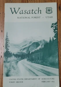 Wasatch National Forest Brochure 1952 USDA Forest Service Booklet HTF - Picture 1 of 13
