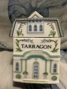 Tarro de especias de estragón de porcelana Lenox Spice Village 1989 sin caja excelente estado usado - Imagen 1 de 8