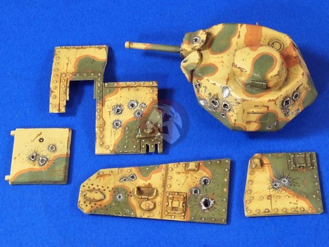 Torreta y piezas Verlinden 1/35 punto en blanco dañado Char B1 bis (para Tamiya) 2761 Foto 1 de 1