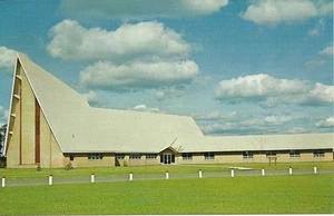 Cartolina Hayward WI "La prima chiesa luterana" Wisconsin  - Foto 1 di 2