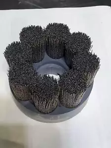Weiler 86112 Burr-Rx 4" Shell-Mill Holder Disc Brush, .026/120CG Crimped Fill - Picture 1 of 4