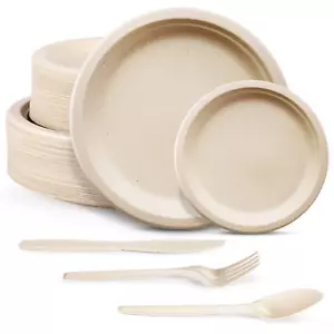 HoheQualität Einwegteller Picknick Einweggeschirr Party Pappteller 25/100/150pcs - Bild 1 von 30