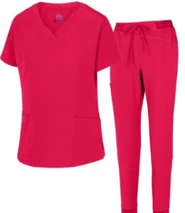 Natural Uniforms Women's Cool Stretch Jogger Scrub Set Medical Hospital 8500 - Picture 1 of 32