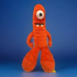 Yo Gabba Gabba Muno Plush 11” Ty Beanie 2012 Red Rare older Version From origina - Picture 1 of 2