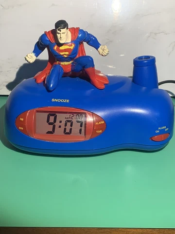Valdawn DC Comics Superman Projection Alarm Clock Projector Works #5900 nice! Cover