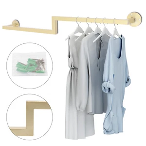 Vintage Bathroom Clothes Rack Wall Mount Clothing Hanging Rod Kitchen Towels Bar - Picture 1 of 13