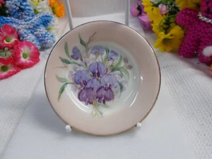 LOVELY HAND PAINTED PLATE " HOVEA " By G. HILLE PERTH W.A - 9 cm Wide EXC # 445 - Picture 1 of 8
