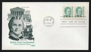 #2178 17c Belva Ann Lockwood-Pair, Artmaster FDC **ANY 5=FREE SHIPPING** - Picture 1 of 1